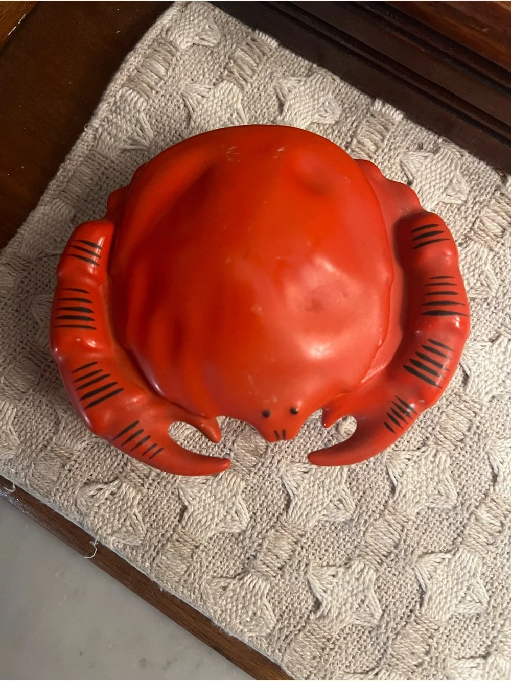VINTAGE Mid Century Modern Lobster Crab Porcelain Dish Made in Czech Approx 5in.
